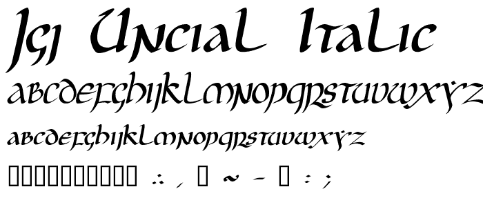 JGJ Uncial Italic font